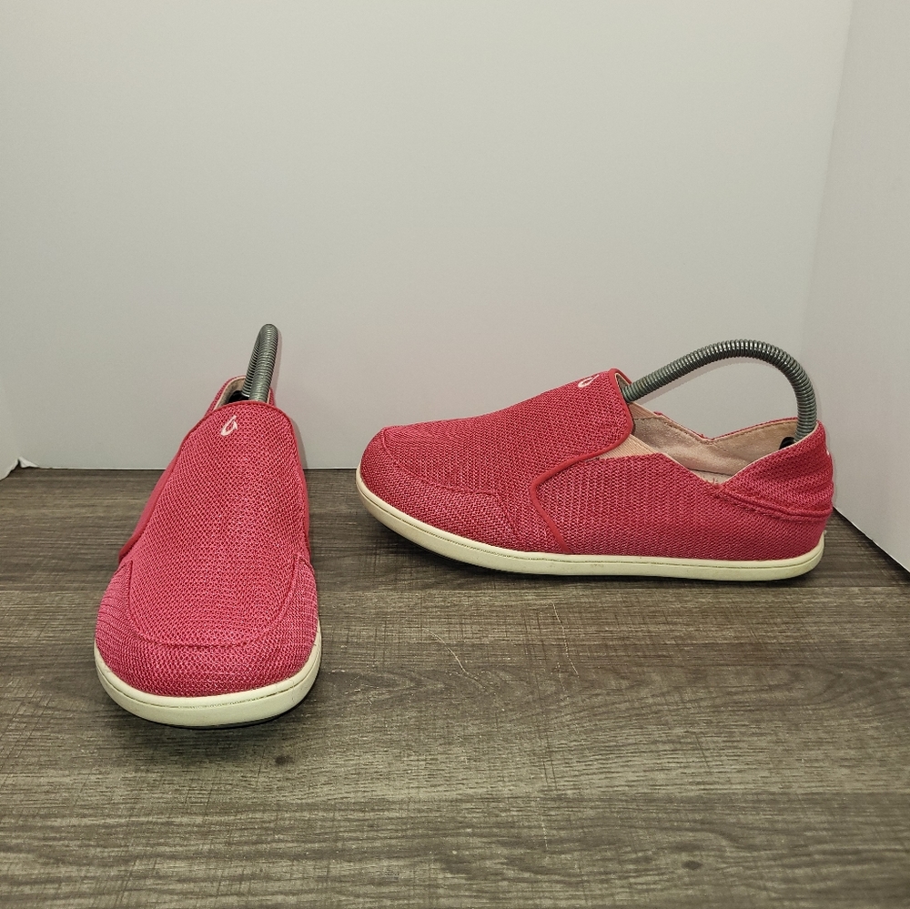 Olukai Nohea Mesh Girls Pink Slip On Shoes Casual Beach Summer Youth Size 6